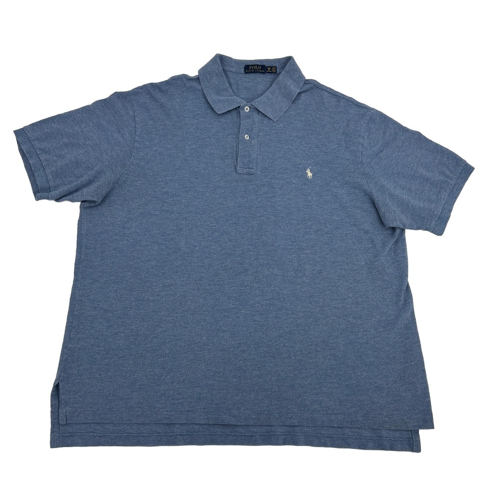Polo Ralph Lauren Shirt Mens 2XB Big Light Blue Short Sleeve Polo‎ Golf Preppy